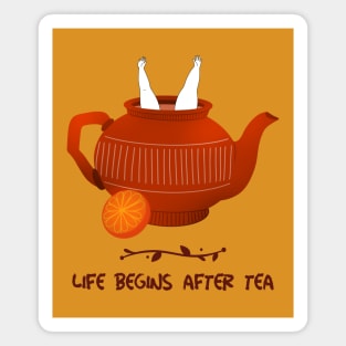 Life Begins After Tea Magnet